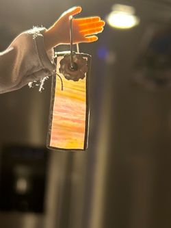 Artful, silver, and blown glass blown earrings