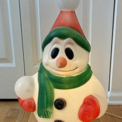 Vintage Snowman Blow Mold with Light   