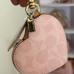 Coach Pink Powder Heart Charm