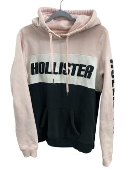 Hollister Black White Pink Hoodie
