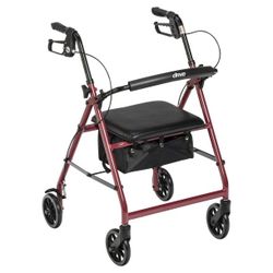 Brand New Drive R726RD Aluminum Rollator, 6" Casters