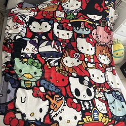Halloween Hello Kitty Blanket 