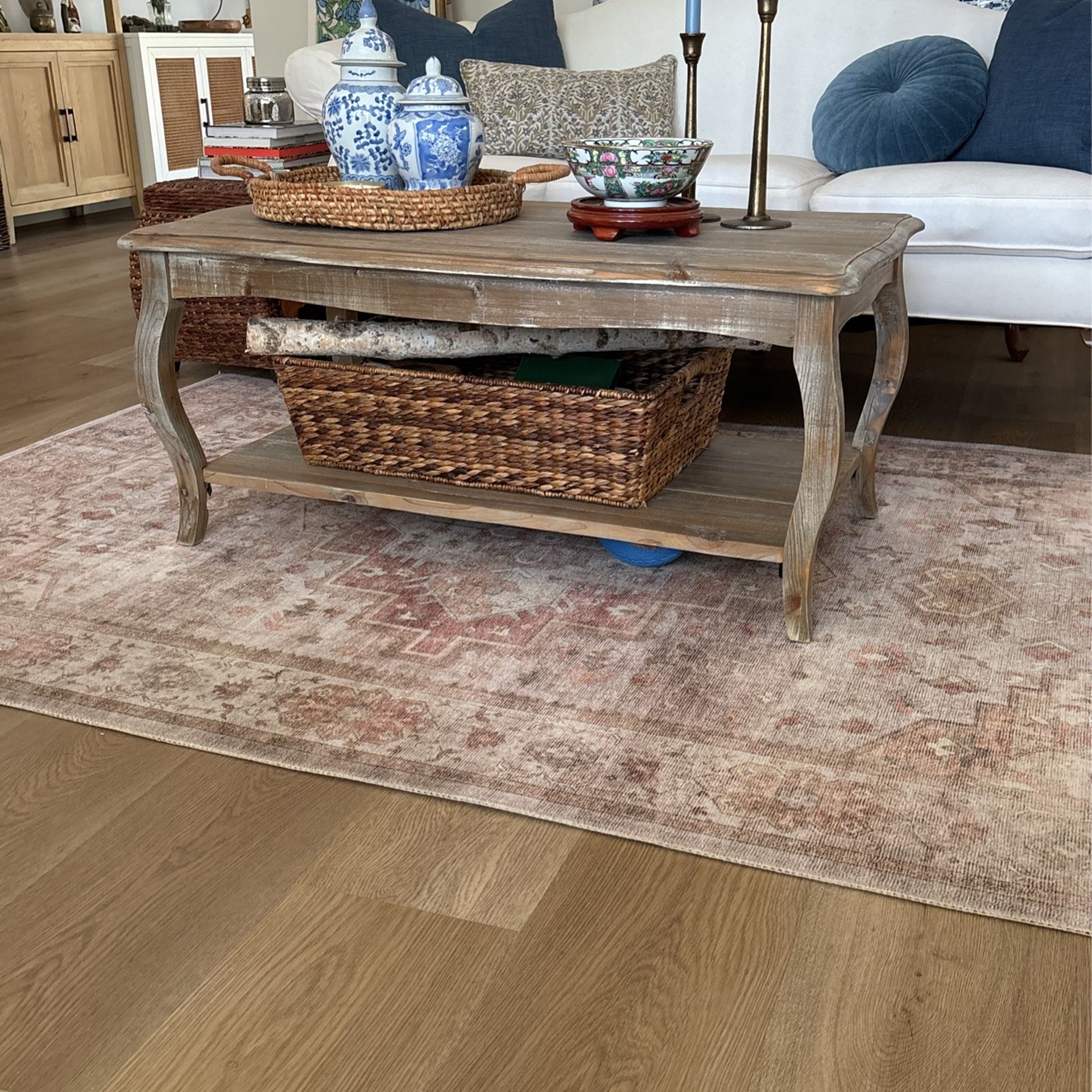 Distressed Solid Wood Coffee Table