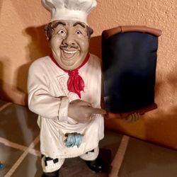 Chef Holding Chalk Board 