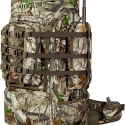 TIDEWE Hunting Backpack 5500cu with Frame and Rain Cover for Bow/Rifle/Pistol