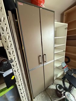 Colman garage cabinet with shelves 76"tall 28"wide 20"Deep