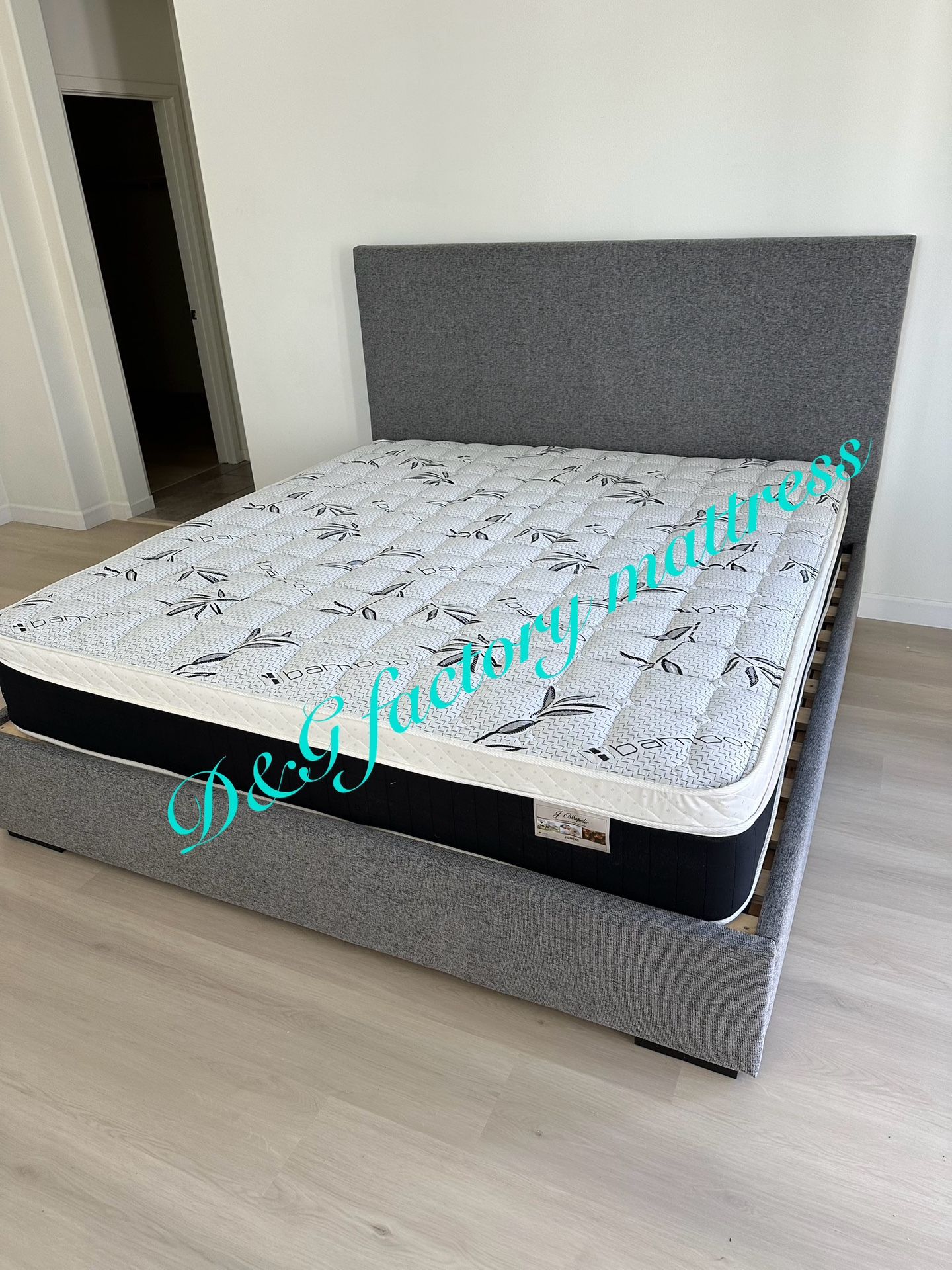 King Size Mattress Pillow Top 12” Thick.     All Sizes Available.     Delivery Available.    Brand New Mattress 