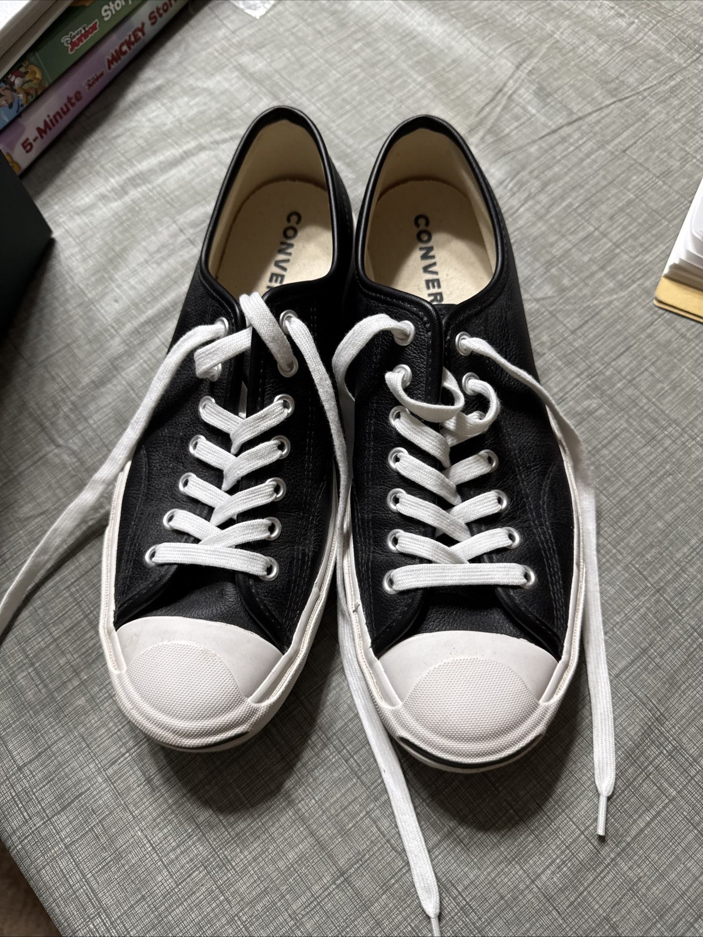 Converse Jack Purcell Black/White Comfort Wedge; Unisex Shoes
