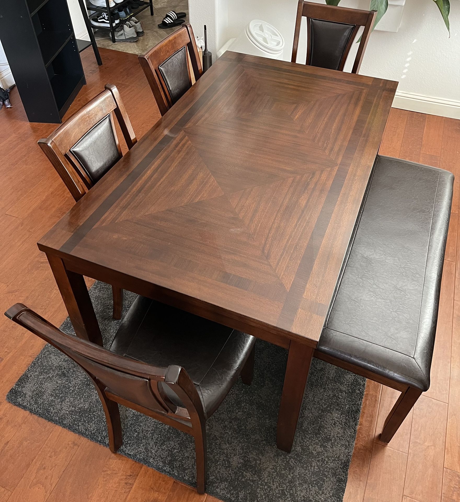 Real Living Harlow 6-Piece Dining Set with Bench