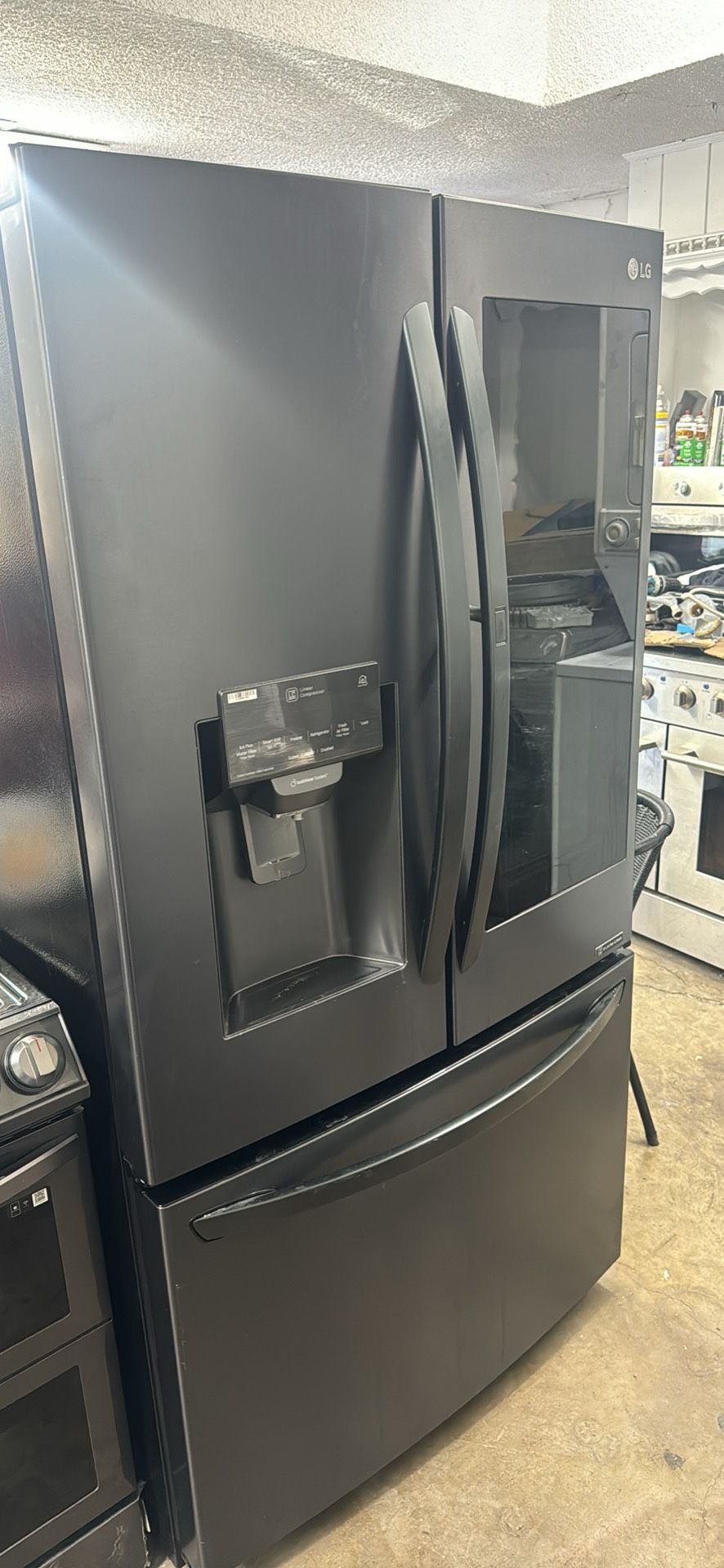 Lg French Door Black Stainless Matte Refrigerator