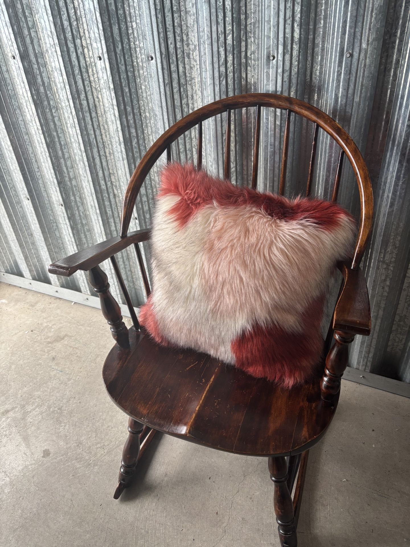 Antique Spindle Back Wood Chair
