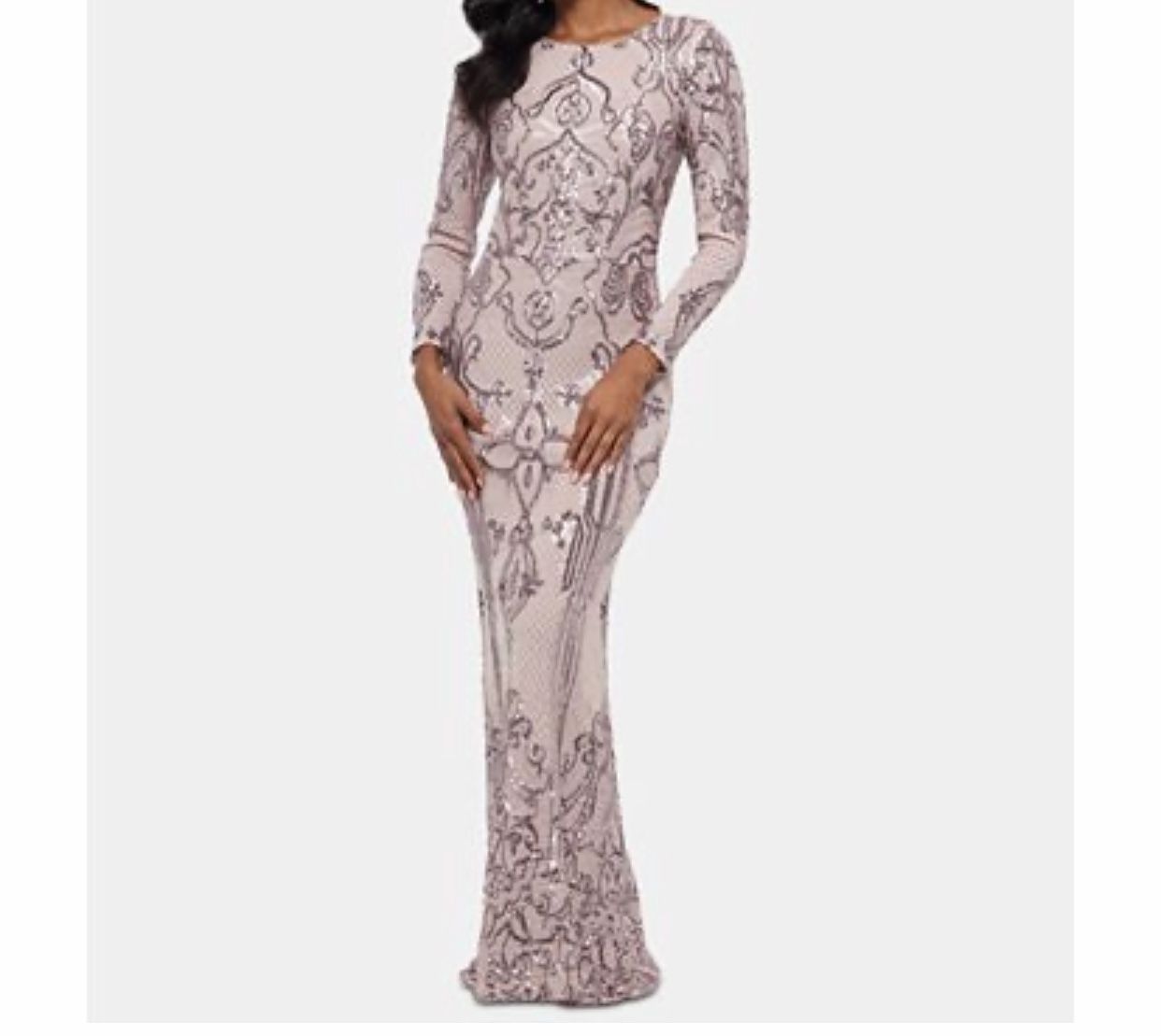 Rose Gold Maxi Sequin Dress