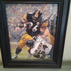 Jerome Bettis Autograph Photo PITTSBURG STEELERS