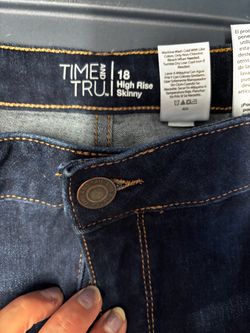 Time and Tru High Rise Skinny Jeans Size 18