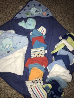 Baby bath towels and wash cloths