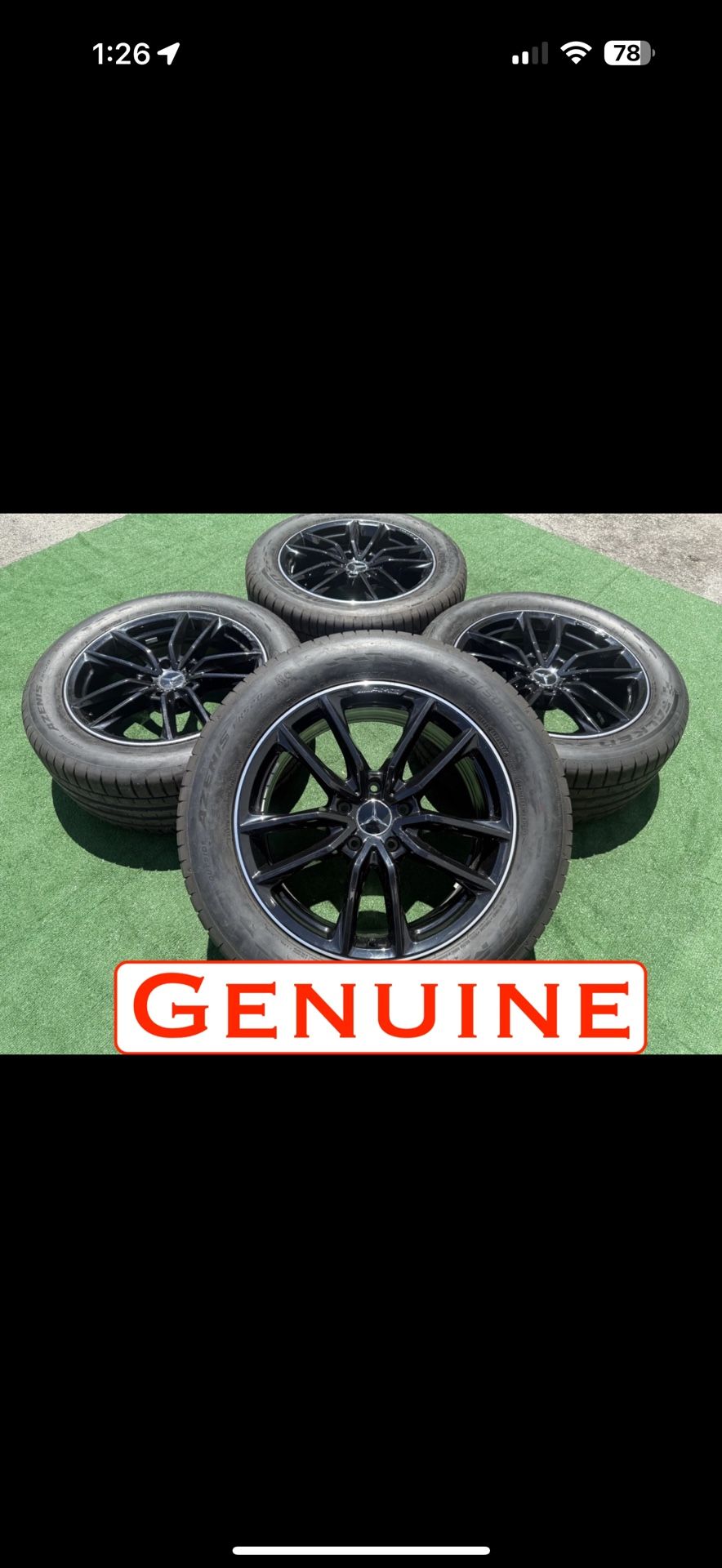 Mercedes G-Class 20” OEM Wheel & Tire Package – G580 G550 Night Edition Factory