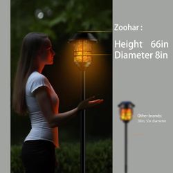 Solar Outdoor Lights Extra Tall Solar Torches. 2 Pack 