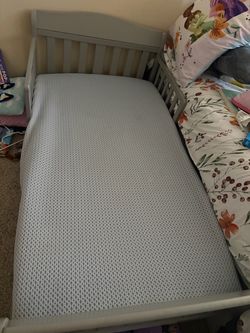 Gray Wood Toddler Bed Frame