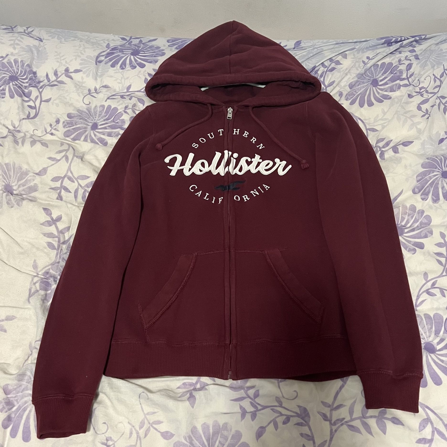 Hollister Full Zip Logo Graphic Hoodie