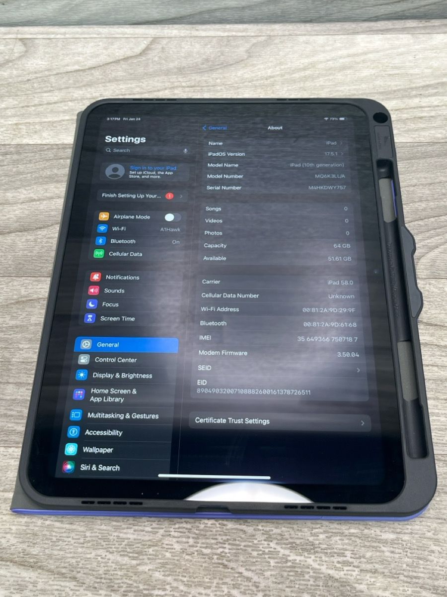 A1 Hawk - iPad 10th Gen 64GB (UNLOCKED) (A1D022745)