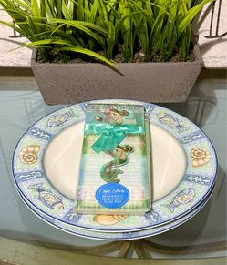 Studio Nova "Mystic Bay" Vintage Coastal Plates + FREE Gift