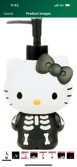 Hello Kitty Glow in The Dark Skeleton Soap/Lotion/Hand Sanitizer Resin Pump Disp