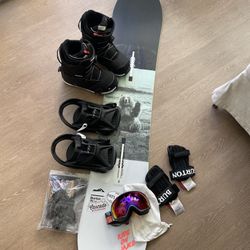 Burton Large Kid Step On Binding + Shoe (women Size 6-6.5)