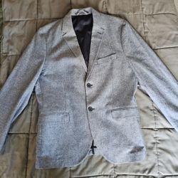 H&M Light Blue-Gray Suit Coat/Blazer, 42R