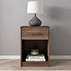 Dark walnut beside table nightstand - NEW