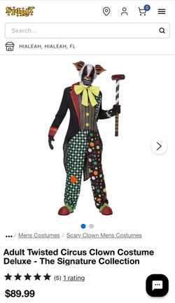 Adult Deluxe Twisted Circus Clown Costume