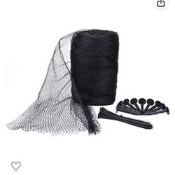 Osigur Garden Netting Kit, Black Woven Mesh, Heavy Duty Woven Mesh Bird Netting- Protect Fruits Plants and Vegetables with 100 Pcs Cable Ties and 10 P