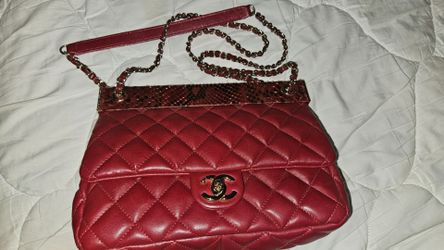 Chanel Red Quilted Leather Flap Bag