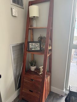 Wooden Shelf With Drawers Thing