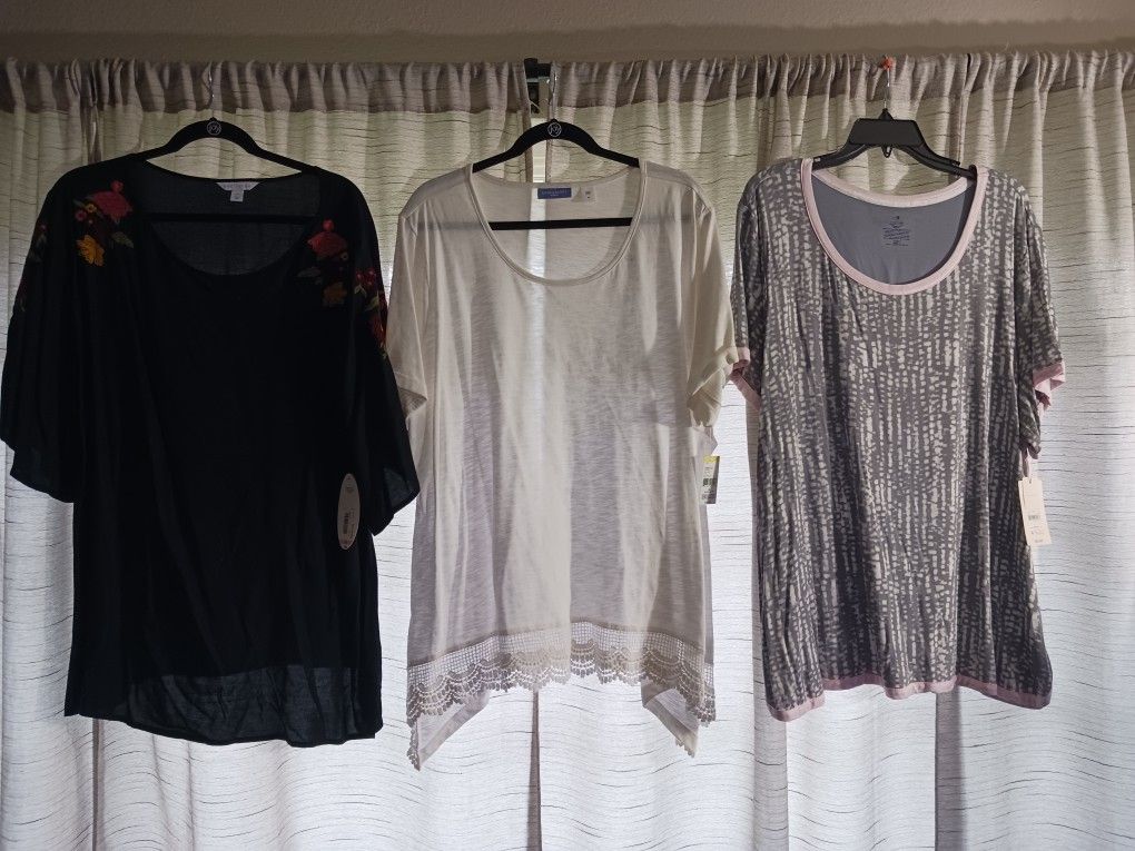 Women’s Brand New Size 3X Short Sleeve Shirts $55 OBO