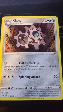 Klang Pokemon Card - darkness ablaze- 126/189 kids gift toy Nintendo game tcg new