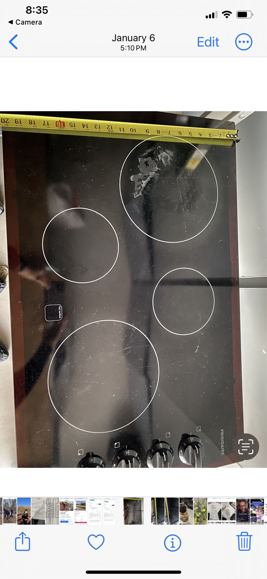 New stove Top w/ small stain $125 obo