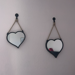 Heart mirror wall decoration
