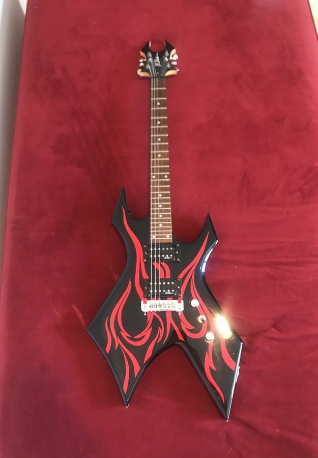 B.C. Rich KKW Kerry King Metal Master Warlock Tribal Fire Black/Red Tribal Fire