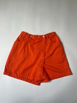 Vintage 90s The Limited Orange Chino Skort High Waisted Cotton Size 6 Small 24" (Fits Modern 0/2)