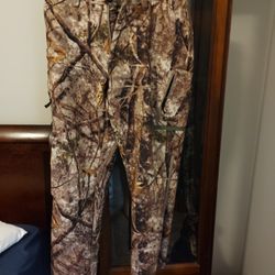 New men's Cabela's winter camo fleece hunting pants XL