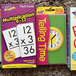 8 Math Flash Cards
