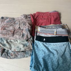 Mens  Reef (3) shorts, O’Neill Trunks(1), Katin Trunks (1) and 1 Hybrid O’Neill