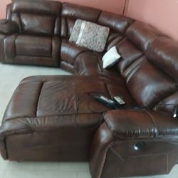 Sectional Leather Sofa Set