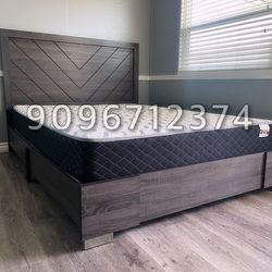 QueeN Alpine Bed w. Orthopedic Mattress Included