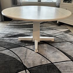 White Dining Table with drop leaves