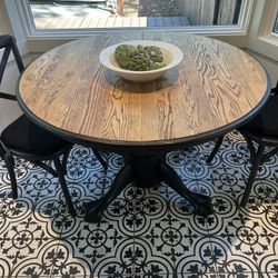 Beautiful Round Wood Dining Table (4 Ft Diameter)
