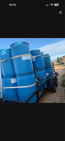 Empty 55 gallon drum