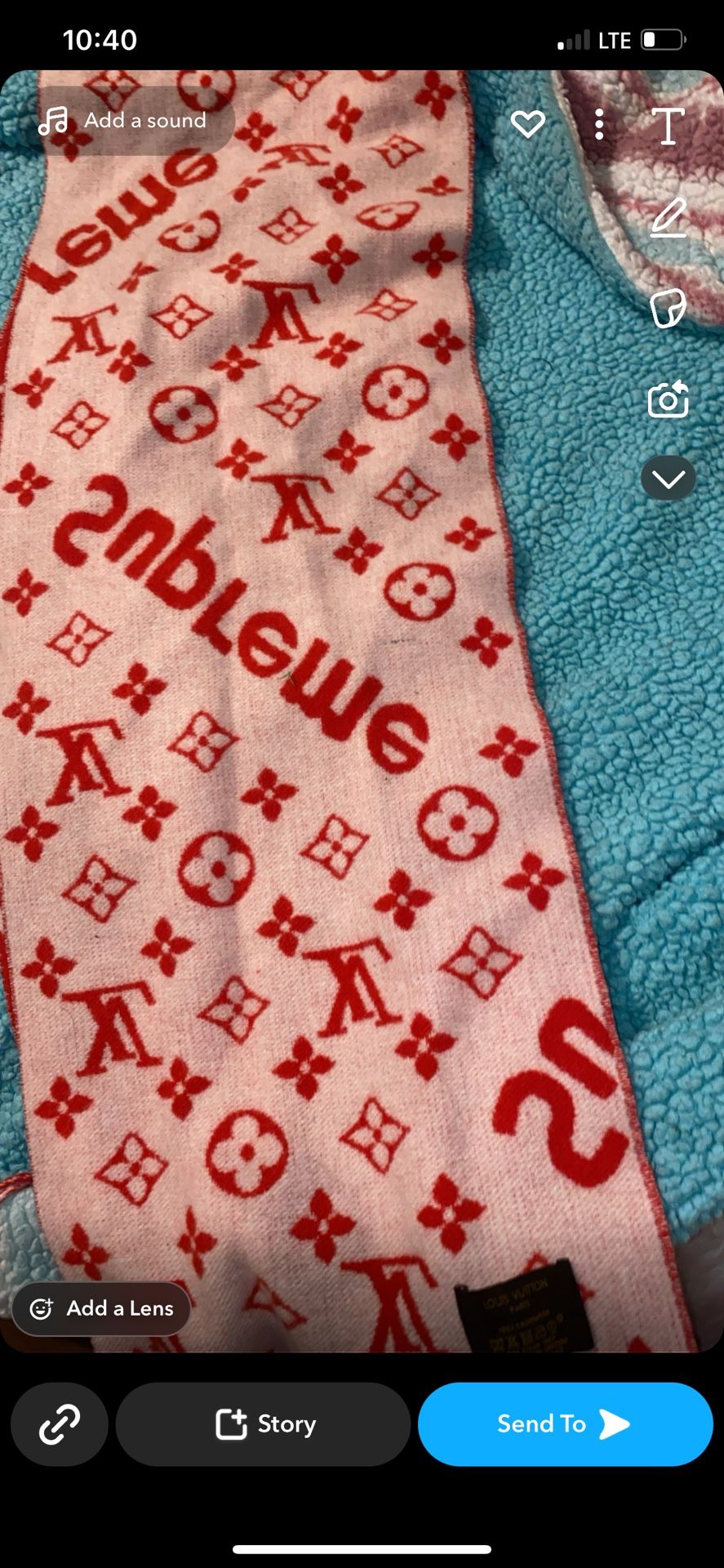 Supreme Louis Vuitton Scarf