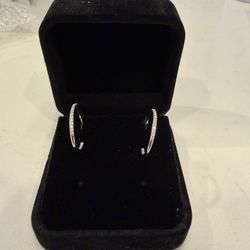 Diamond Hoop Earrings 