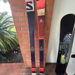 Salomon 186cm Skis. Great Condition 5’10-6’4”
